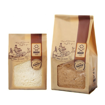 Eco-friendly Disposable CUSTOM LOGO PAPER BAGS with logo for fast food salad chicken snacks